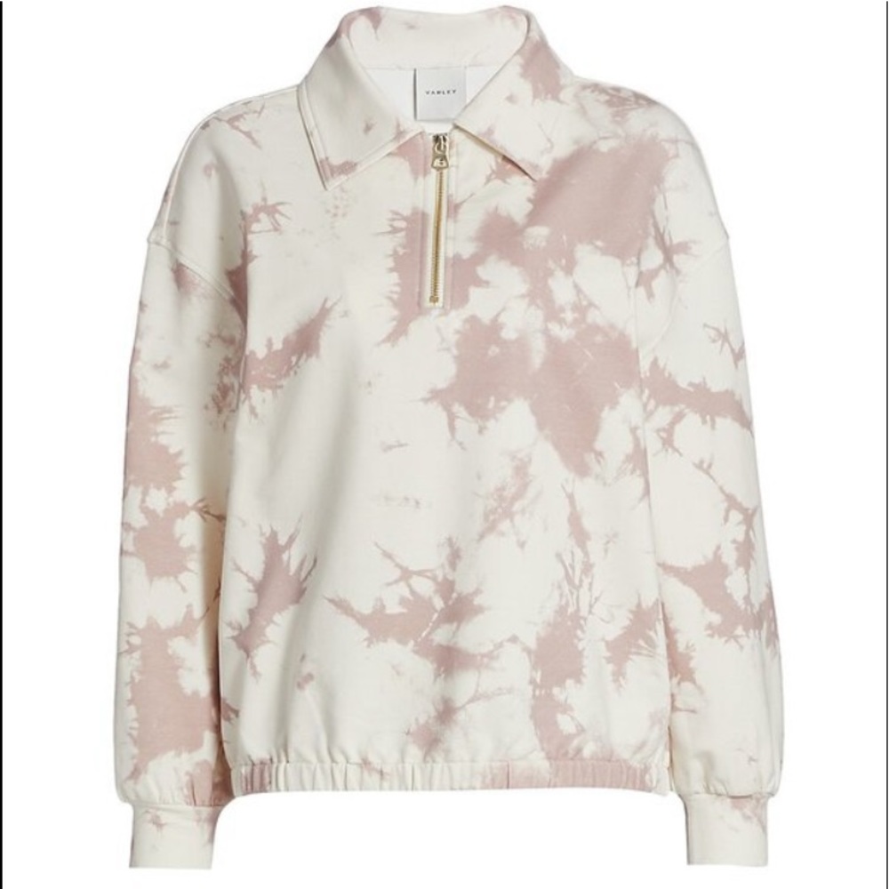 NWT Varley Romeo XL Half Zip Pullover Tie Dye Light Sweatshirt Long Sleeve